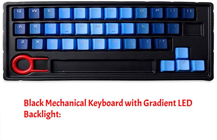 Black Mechanical Keyboard with Gradient LED Backlight
