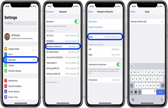 How to Rename AirPods on iOS
