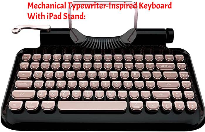 Mechanical Typewriter-Inspired Keyboard With iPad Stand