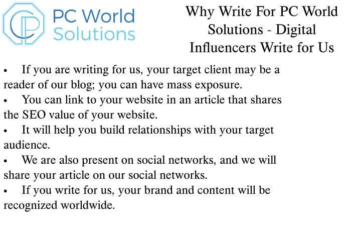 Digital Influencers Why Write for US