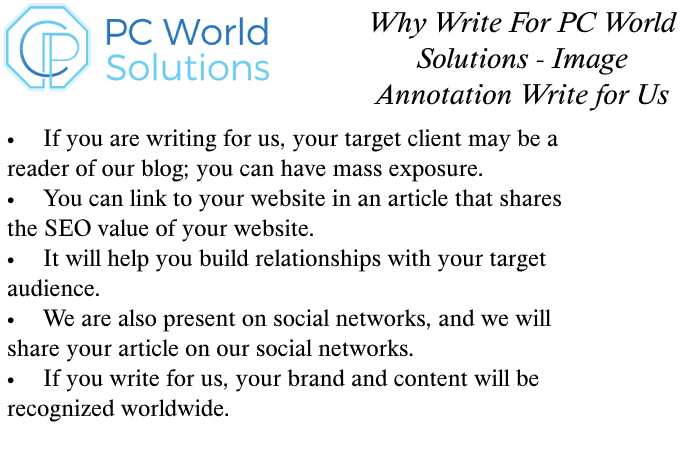 Image Annotation Why Write for US