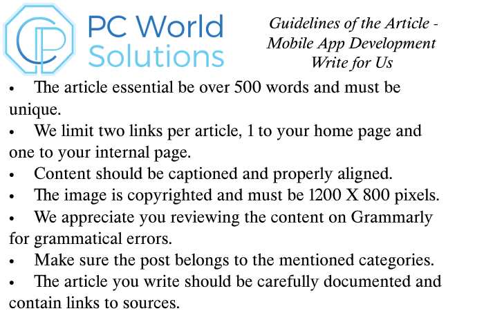 Mobile App Development Guidelines