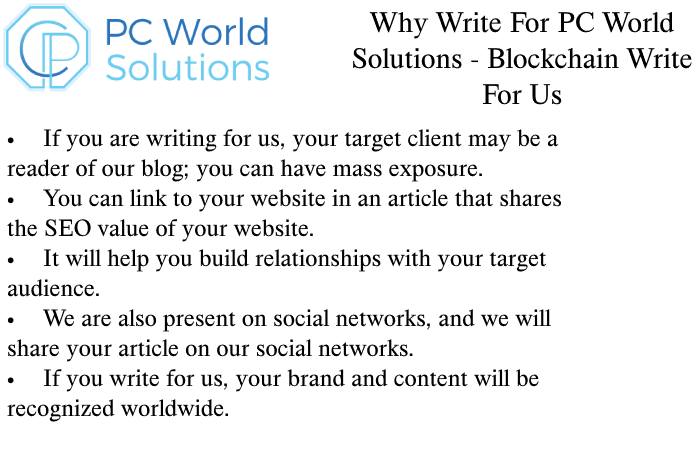 Blockchain Why Write for US