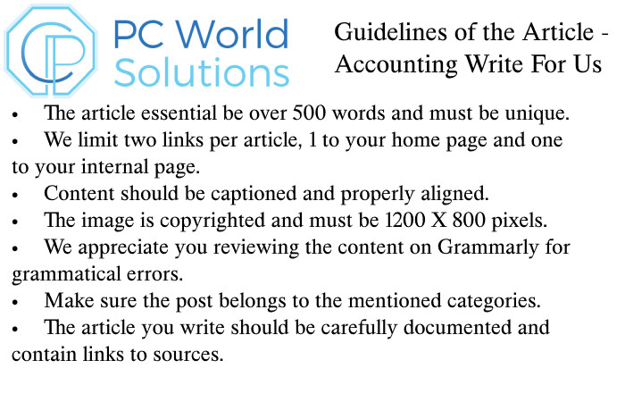 Accounting Write for Us Guidelines