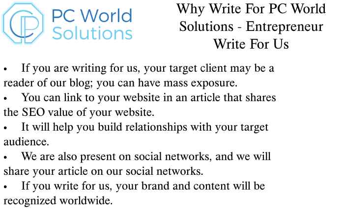 Entrepreneur Why Write for Us