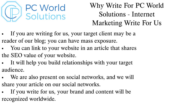 Internet Marketing Why Write for Us