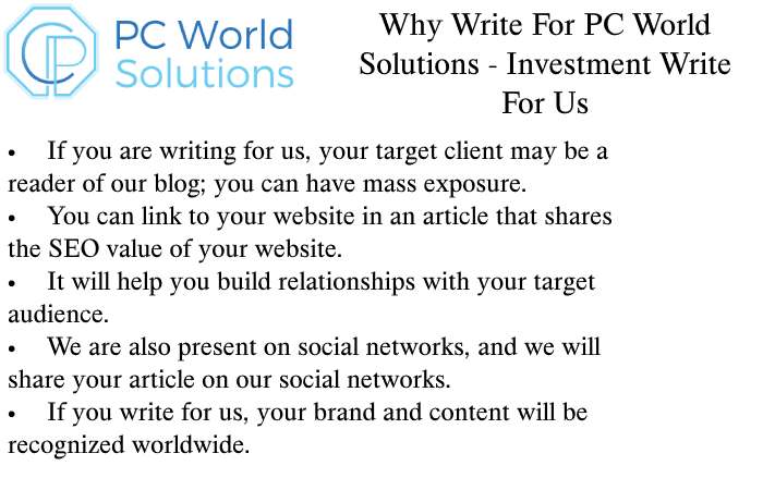 Investment Why Write for Us