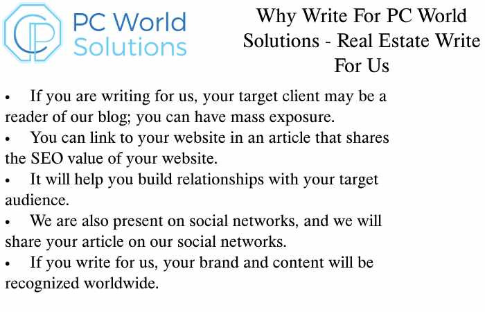 Real Estate Why Write for Us
