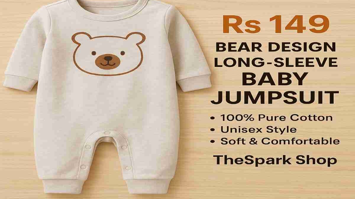 Rs 149 Bear Design Long-Sleeve Baby Jumpsuit TheSpark Shop: Worth Every Penny