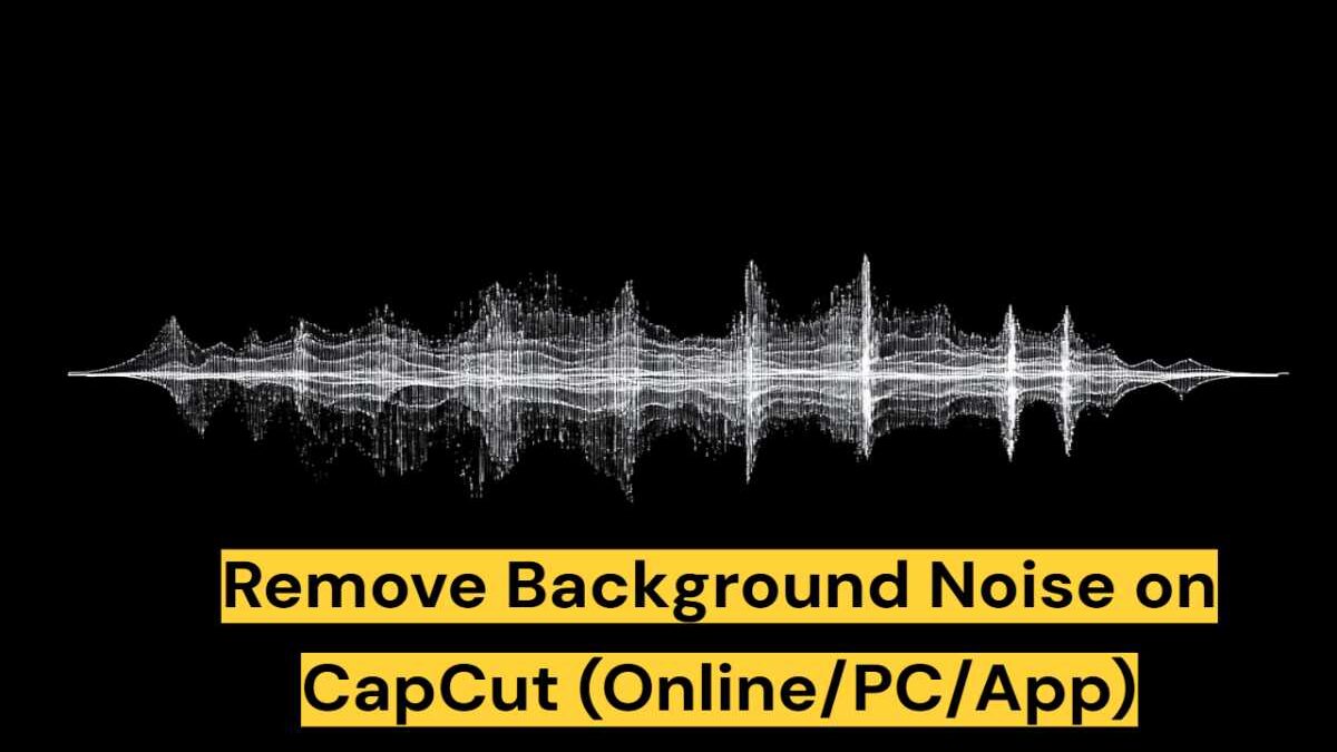 Remove Background Noise on CapCut (Online/PC/App)