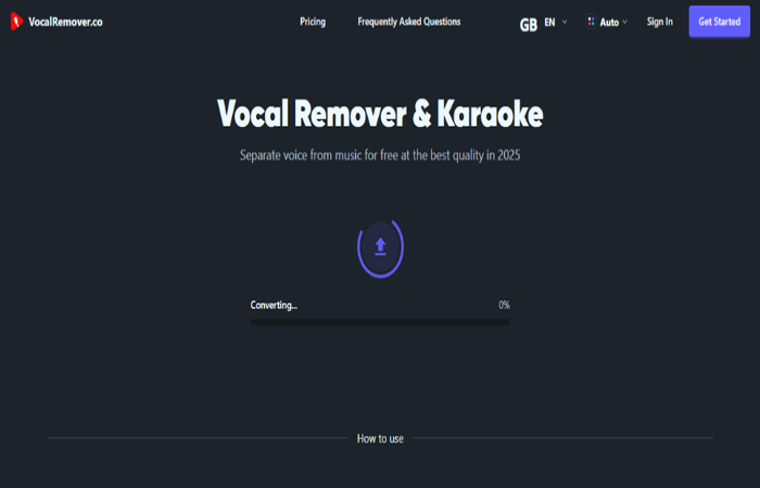 remove vocals using VocalRemover.co