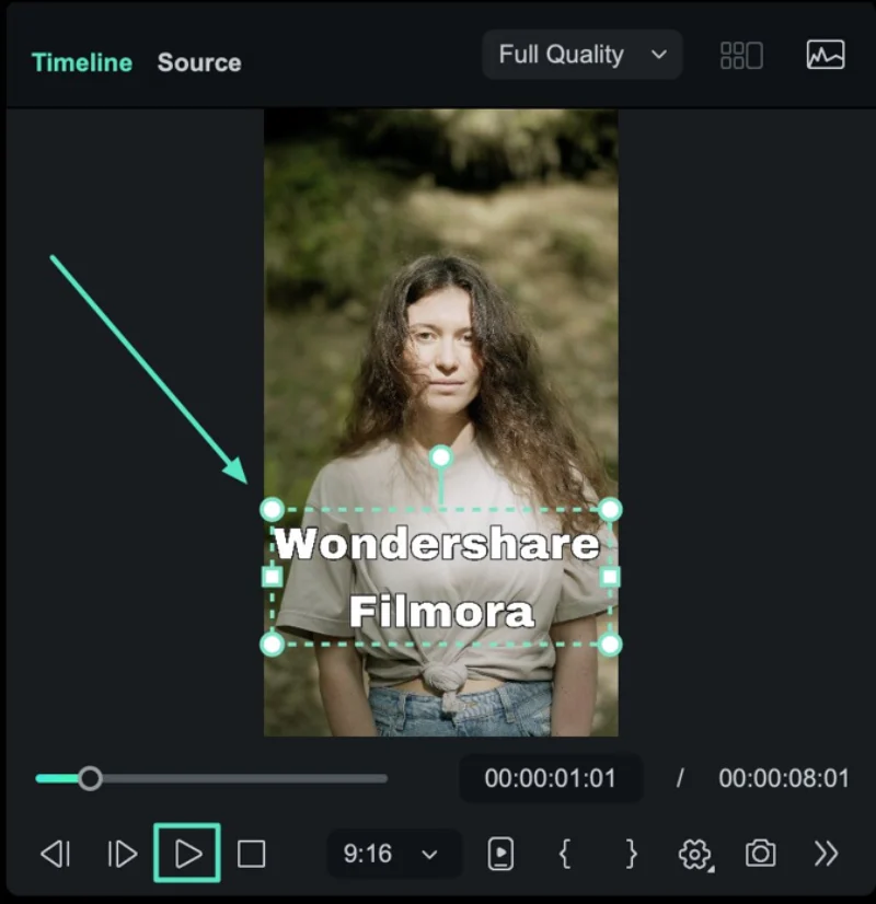 place it in the frame